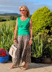 Green Scallop Edge Vest Top