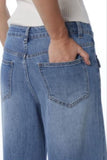 Denim Cropped Pocket Jeans