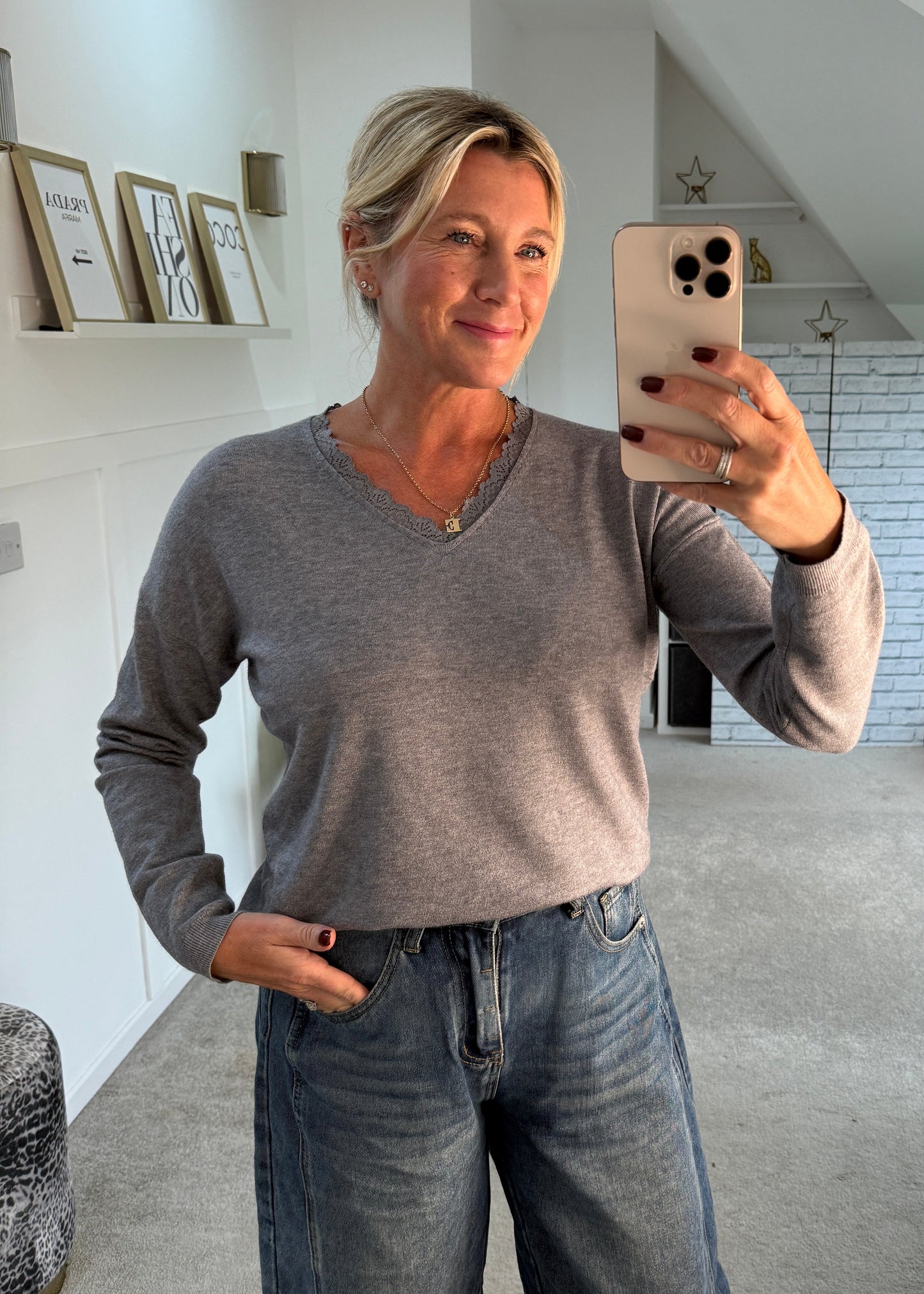 Soft Lace V Neck Jumper | 3 colours