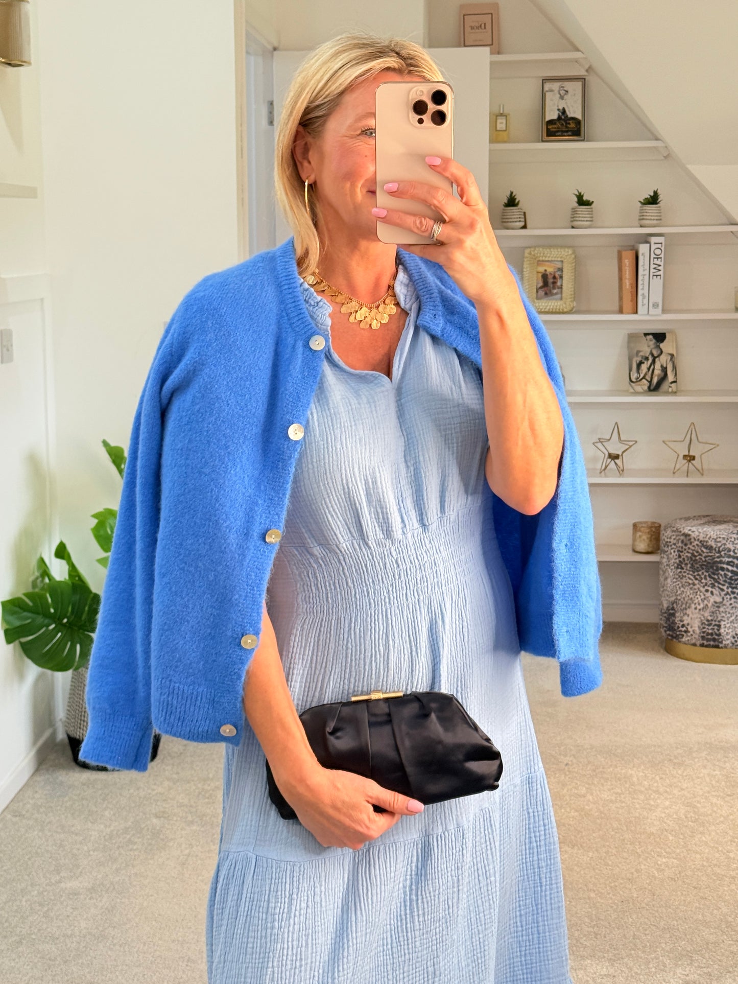 Bubblegum Pink Alpaca Mix Button Cardigan