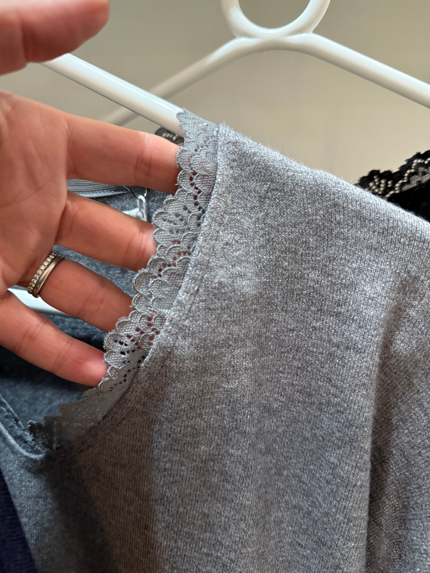 Soft Lace V Neck Jumper | 3 colours