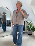 Mocha Qulited Two Pocket Jacket