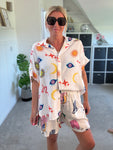 Zodiac Print Shorts Co Ord