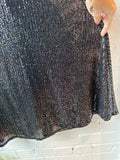 Sequin Maxi Skirt (Black/Champagne Gold)