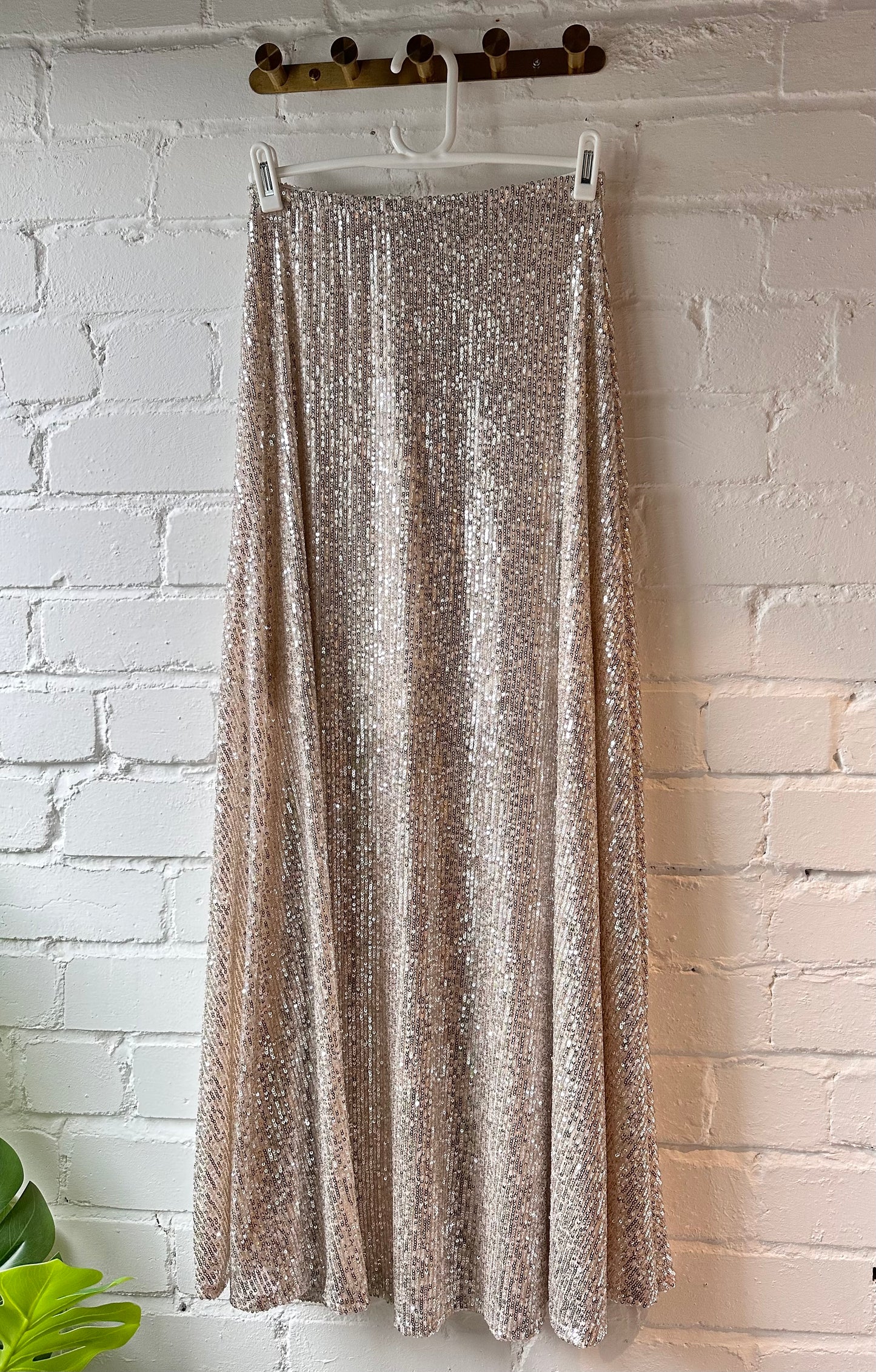 Black Sequin Maxi Skirt