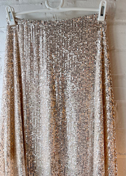 Black Sequin Maxi Skirt