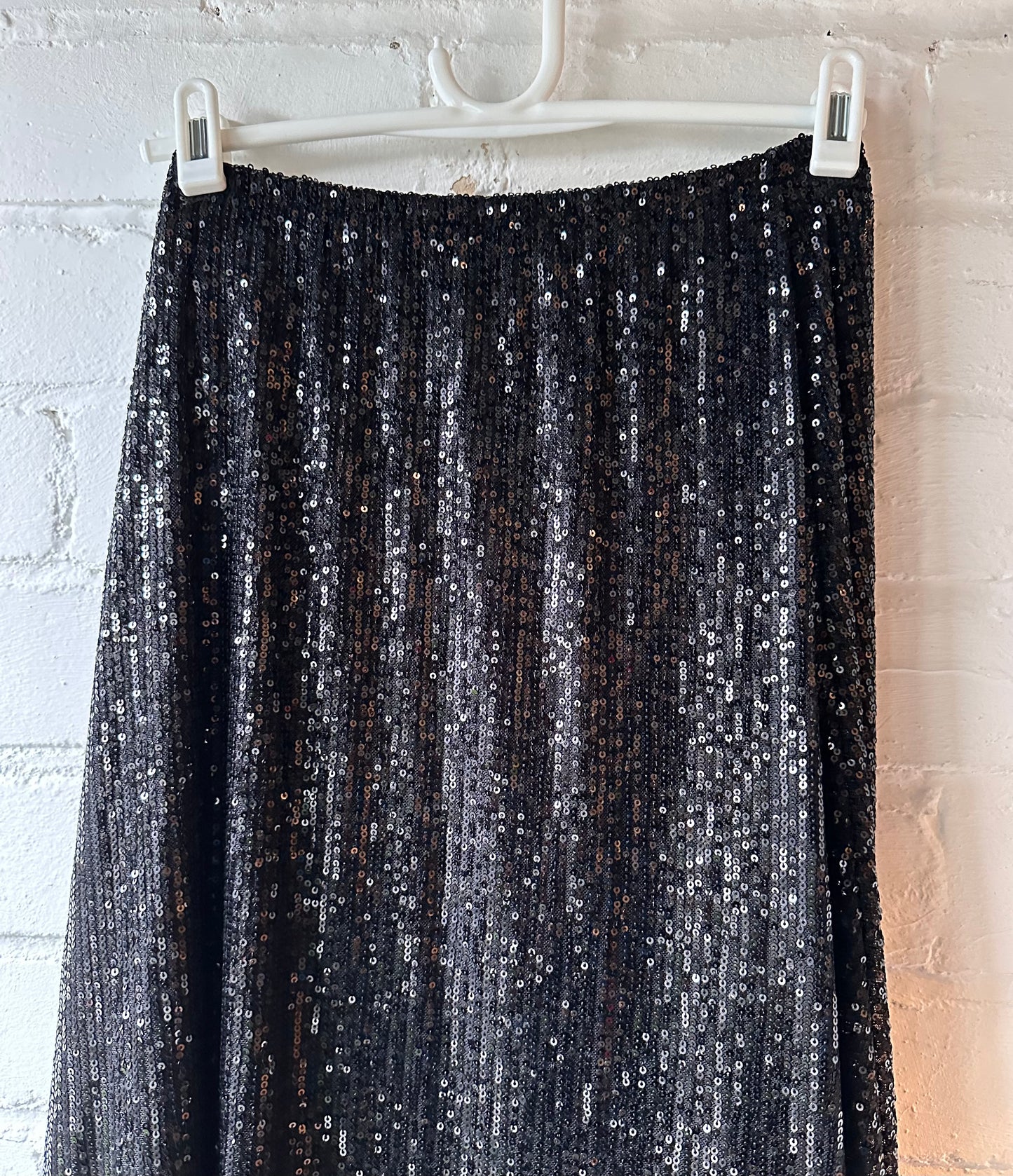 Black Sequin Maxi Skirt