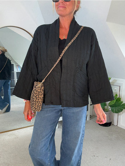 Mocha Qulited Two Pocket Jacket