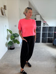 Neon Coral Fluffy S/S Jumper
