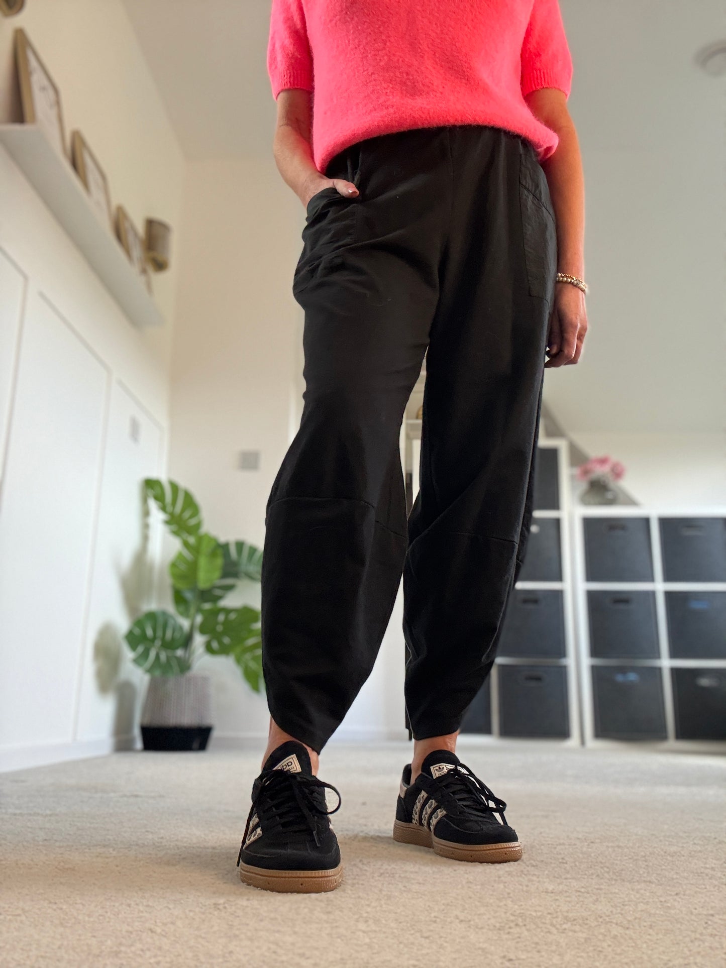 Khaki Leopard Slim Barrel Cargo Joggers