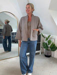Mocha Qulited Two Pocket Jacket