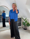 Champagne Satin Bubble Hem Top