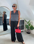 Champagne Satin Bubble Hem Top