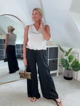 Champagne Satin Bubble Hem Top