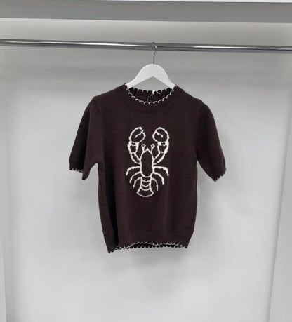 Lobster Short Sleeve Scallop Edge Jumper