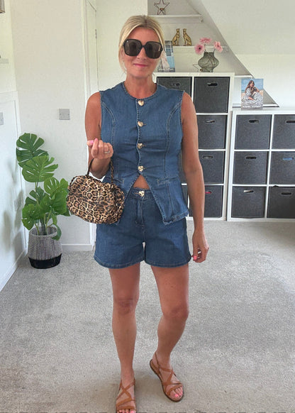 Denim Shorts Co Ord