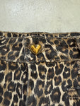 Leopard Denim Pocket Shorts