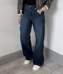 Madison Dark Blue High Waist Wide Leg Jeans