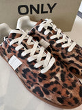 Amber Leopard Lace Up Trainers