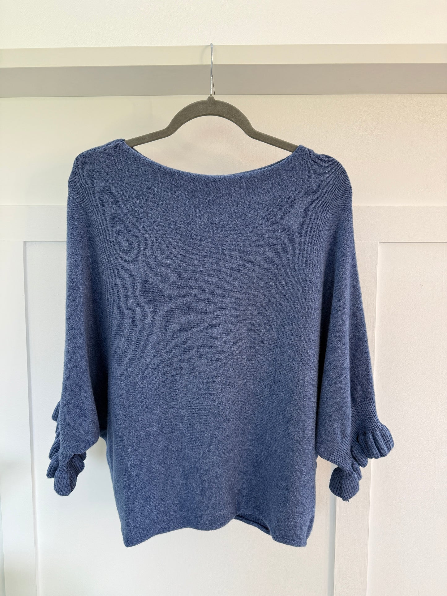Frill Sleeve Batwing Jumper | Lots of colours