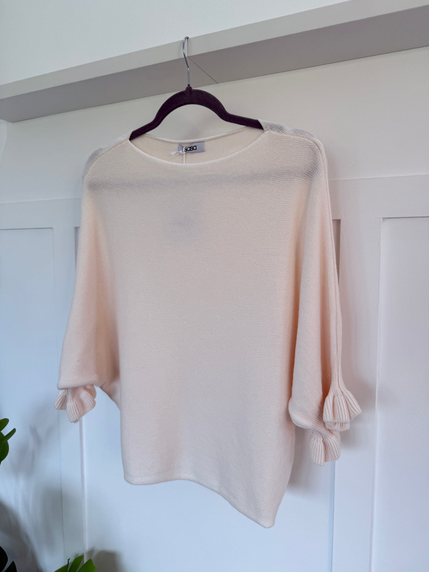 Frill Sleeve Batwing Jumper | Lots of colours
