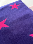 Navy & Fuschia Star Print Scarf