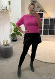 Hot Pink Short Sleeve Jumper