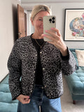 Leopard Quilted Jacket - Tan | Grey