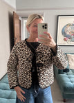 Leopard Quilted Bow Tie Jacket