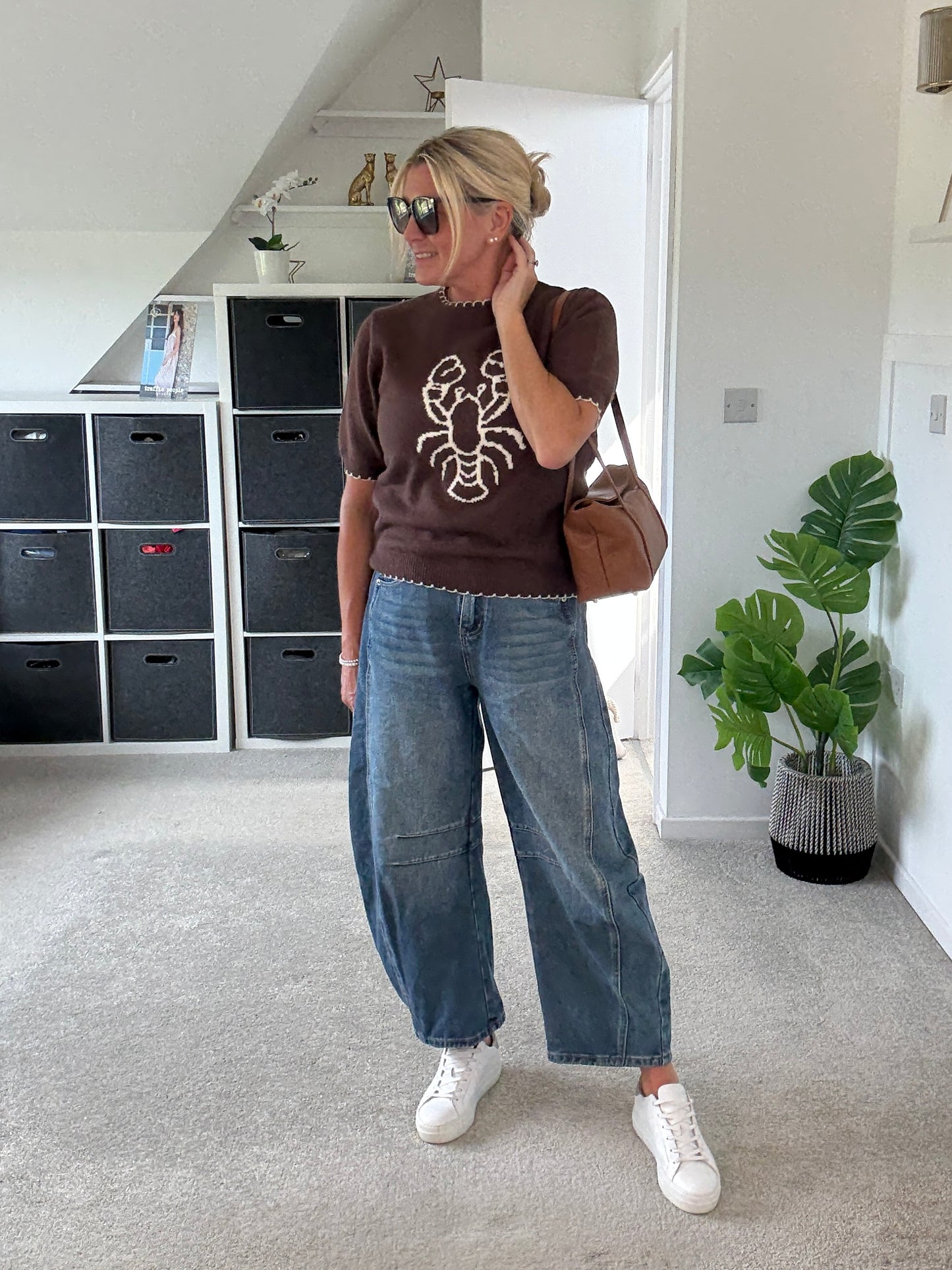 Lobster Short Sleeve Scallop Edge Jumper
