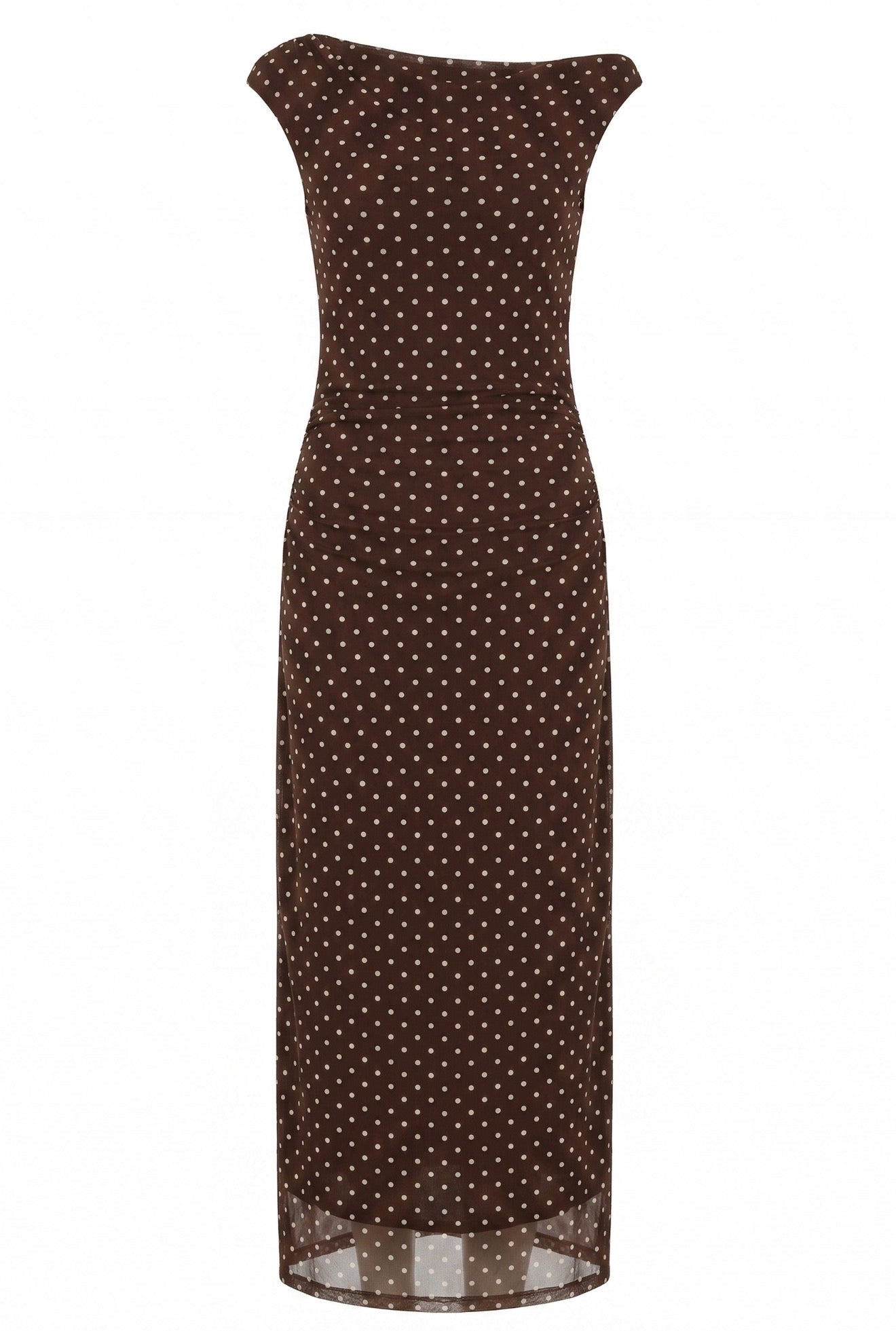 Black Polka Dot One Shoulder Dress