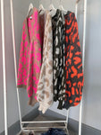 Neon Pink/Oatmeal Leopard Cardigan