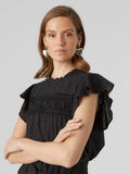 Black Frill Sleeve Top