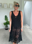 Stone Crochet Vest Dress