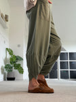 Khaki Slim Barrel Cargo Joggers