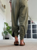 Khaki Slim Barrel Cargo Joggers