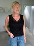 Black Crochet Bella Top