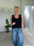 Black Crochet Bella Top
