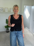 Black Crochet Bella Top