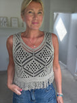 Black Crochet Bella Top