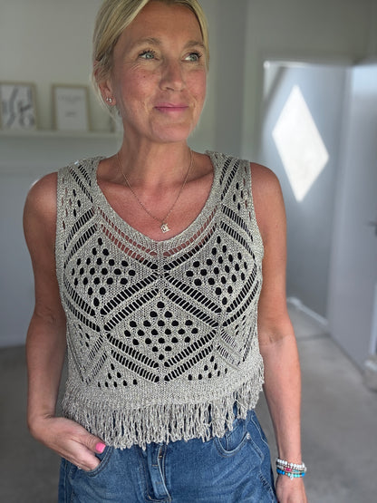Black Crochet Bella Top