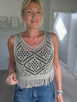 Black Crochet Bella Top