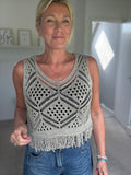 Black Crochet Bella Top