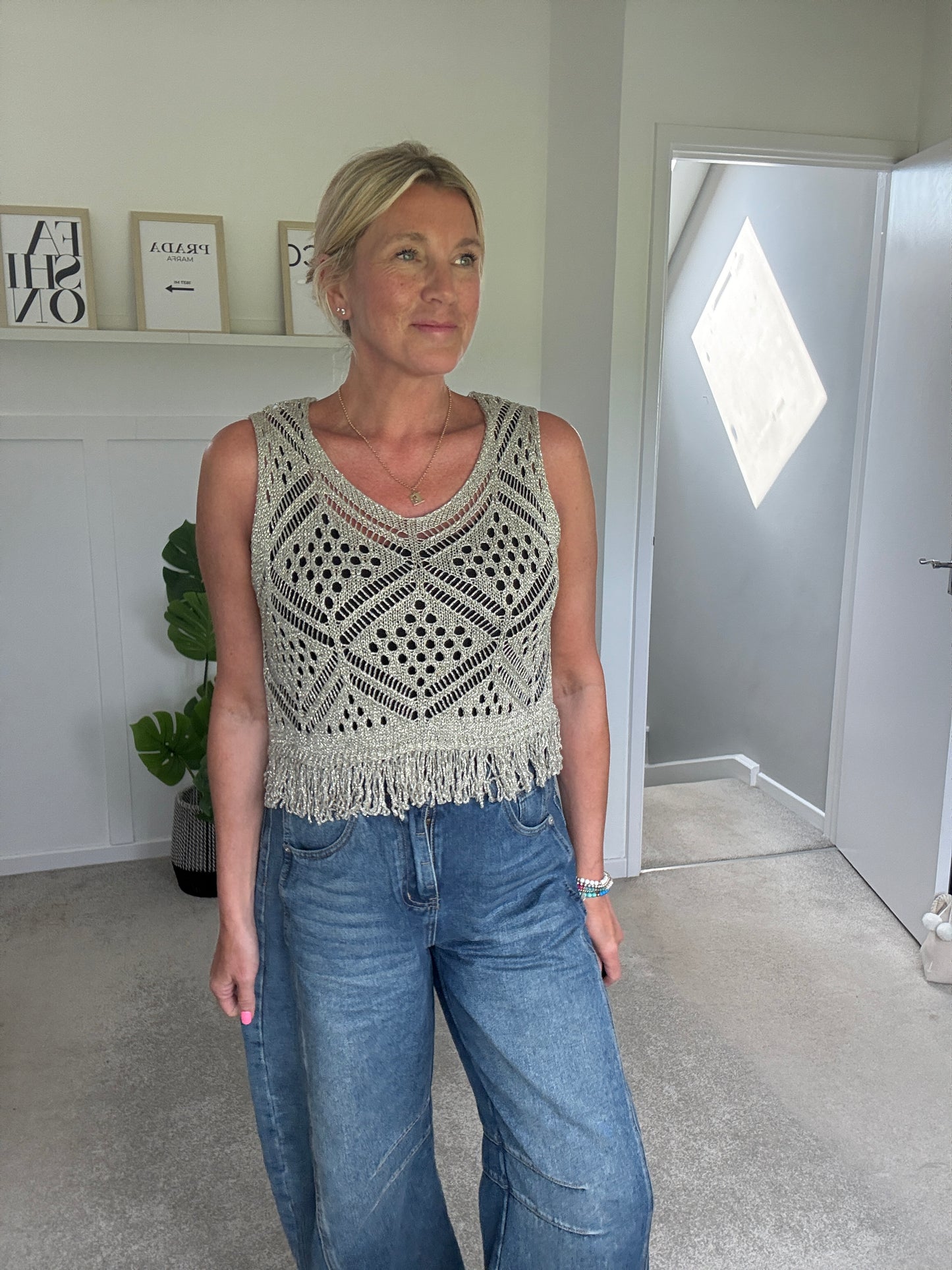 Black Crochet Bella Top