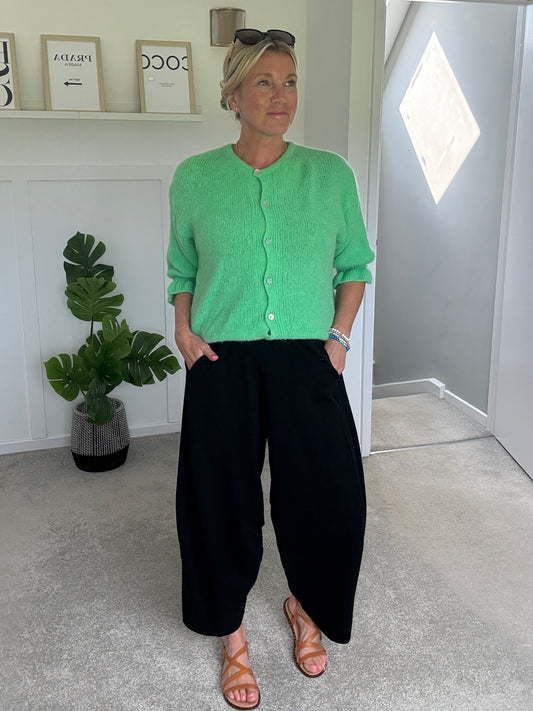 Black Relaxed Fit Barrel Joggers