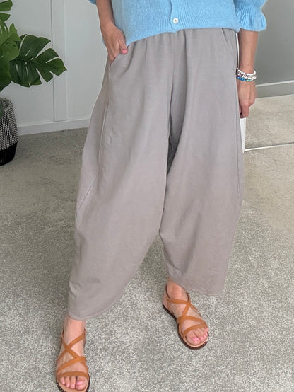 Sand Relaxed Fit Barrel Joggers