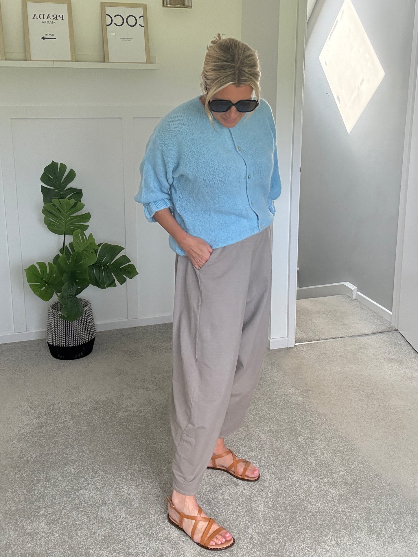 Sand Relaxed Fit Barrel Joggers