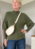 Khaki Bishop Sleeve Jumper