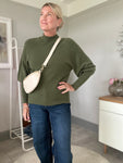 Khaki Bishop Sleeve Jumper