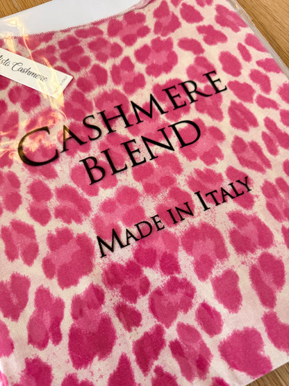 Coral Leopard Cashmere Blend Layering Top